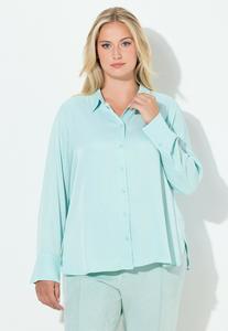 Блуза Ulla Popken KRAGEN LANGARM, Turquoise