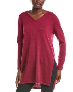 Трикотажная туника с V-образным вырезом от EILEEN FISHER, розовый