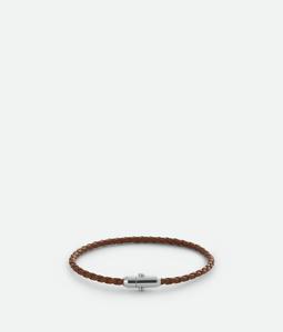Leather bracelet BOTTEGA VENETA, темная кожа