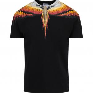 Футболка с принтом Solfolk Wings Marcelo Burlon, черный