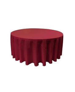 Круглая скатерть из полиэстерового поплина диаметром 120 дюймов Прочная и элегантная Slickblue, Cranberry