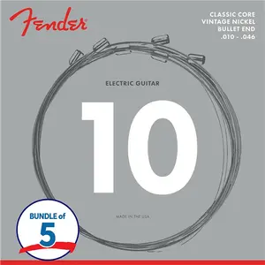 Струны для электрогитары Fender 3155R Classic Core Vintage Nickel с наконечником Bullet - .010-.046, обычные (5 шт.)
