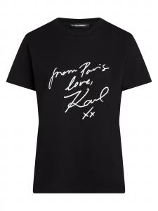 Karl Lagerfeld Футболка 'With Love' в черном цвете