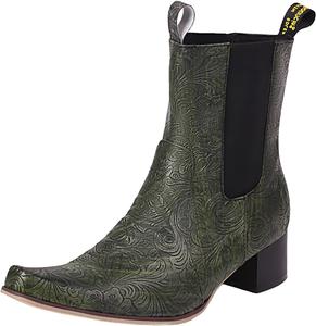 Женские ретро классические ботильоны, женские ботильоны на невысоком каблуке, модный дизайн с толстым каблуком, массивный каблук, слипоны в западном стиле на низком каблуке Generic, Ag