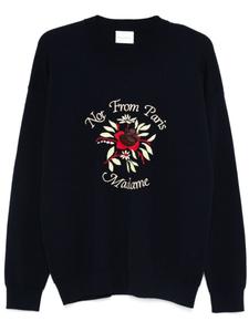 Drôle De Monsieur свитер с вышитой надписью, синий