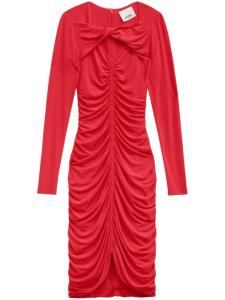 ISABEL MARANT платье миди со сборками, красный