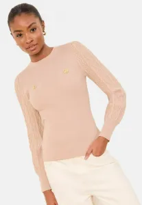 Свитер с круглым вырезом и пуговицами Lipsy, Camel