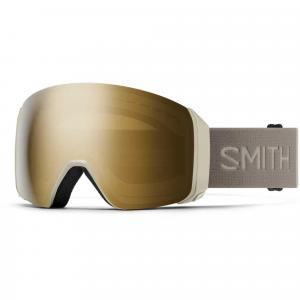 Горнолыжные очки 4D MAG XL с низкой посадкой на переносице Smith, Chalk/ChromaPop Sun Black Gold Mirror