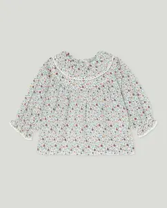 Длинный рукав детская блузка для девочки с принтом Baby El Corte Inglés, белый