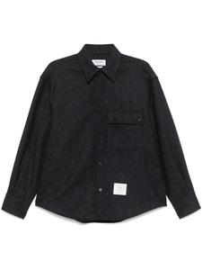 Thom Browne твидовая рубашка, синий