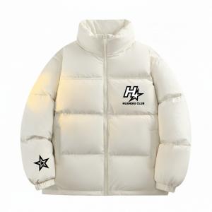 Пуховик Unisex с воротником стойкой утепленный HUANQIU, бежевый оранжевый