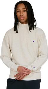 Мужская толстовка Champion с застежкой-молнией до середины груди TC3-B020 с длинным рукавом и вышитым логотипом One Point, овсяный