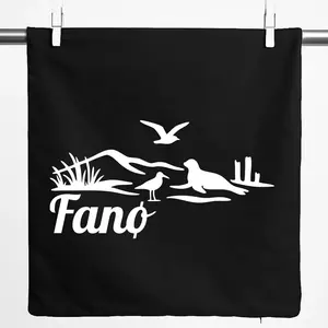 Наволочка Huuraa Fanø Дания Подарок 40x40см Черный Хлопок Fanø Present Hellweg Druckerei