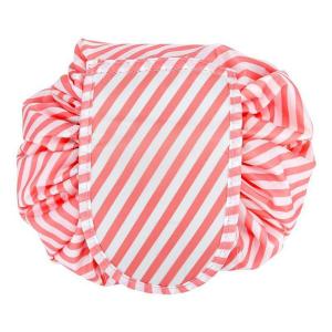Intirilife, Круглая косметичка One Step, Полосатая роза, цвет розовый
