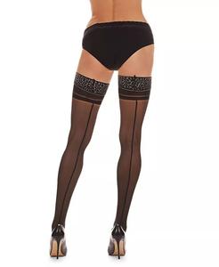 Женские получулки Animal Instinct с задним швом MeMoi, черный