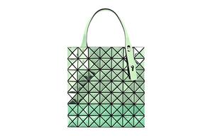 ISSEY MIYAKE Платиновая полиуретановая сумка тоут, шоппер, сумка для ноутбука, сумка через плечо, женская ручная кладь обычного размера Green