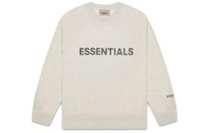 Футболка с аппликацией логотипа Fear Of God Essentials, цвет овсяный