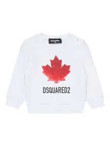 Толстовка с логотипом Dsquared2 Kids, белый