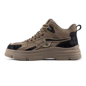 Jeep Кроссовки мужские с защитой от истирания и увеличенной высотой Mid Top для активного отдыха в цвете хаки, цвет Khaki