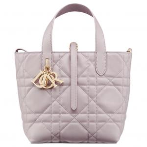 Сумка женская маленькая из кожи Toujours светло-фиолетовый серый DIOR, Set (Bag+Dust Bag)