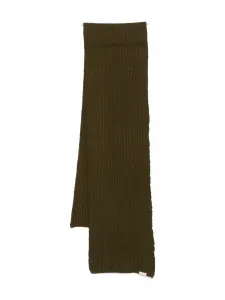 Шарф в рубчик ANERKJENDT, зеленый