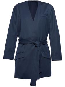 Куртка с поясом The Attico, синий