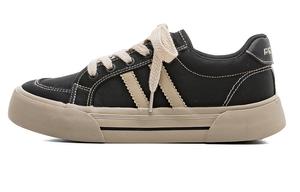 RENBEN Дышащие легкие балансирующие низкие кеды на платформе унисекс черно-коричневые, цвет Black Brown