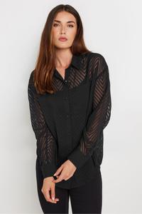 Полосатая рубашка Long Tall Sally, черный