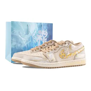 Jordan Баскетбольные кроссовки Air 1 Low Top Vintage унисекс золотисто-коричневые