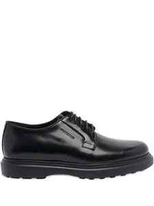 Круглые шнурованные туфли Stuart Weitzman, черный