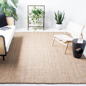 Ковер SAFAVIEH, 244 x 305 см, - коллекция Natural Fiber - большой - Natural, ручной работы из джута, в стиле фермерского дома, идеально для гостиной, спальни, столовой (NF267A)