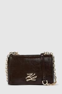 Кожаная сумка K/AUTOGRAPH Karl Lagerfeld, бордовый