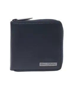 Кошелек на молнии из темной кожи пальмеллато Baldinini, синий