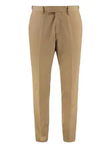 Брюки с плоским передом BOSS, коричневый