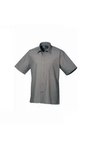 Рубашка из поплина с коротким рукавом Premier, серый