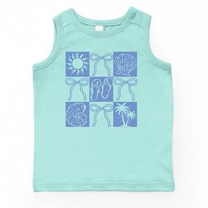 Морская клетчатая кокетка молодежный топ The Juniper Shop, Seafoam