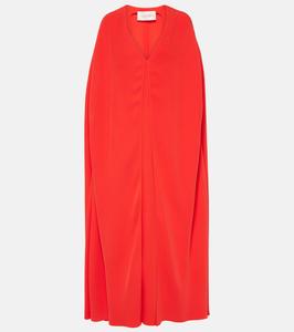 Шелковое платье с накидкой Valentino, Carminio