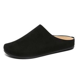 Dounkol Мужские бежевые тапочки с закрытым носком, резиновой подошвой, устойчивые к запаху и истиранию, цвет Beige