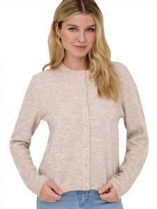 ONLY Кардиган ONLSIMONI с длинными рукавами и круглым вырезом, серый