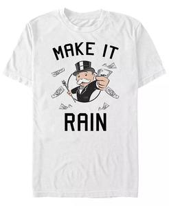Футболка с коротким рукавом для мужчин «Monopoly Make It Rain» Fifth Sun, белый