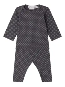 Хлопковая пижама Bonpoint, серый