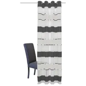 Штора DARIAH с люверсами 1 шт. Размер ШxВ: 245x140 см, непрозрачная Home Wohnideen, антрацит