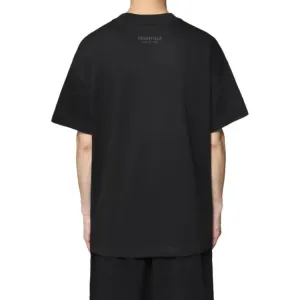 Футболка с круглым вырезом Fear Of God Essentials, темно-wood черный/черный