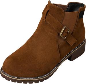 Женские ботильоны на шнуровке с массивным каблуком, платформой и короткой голенью, противоскользящие туфли для ходьбы, удобные ботильоны с круглым носком, осенне-зимние ботинки Toumov, Coffee