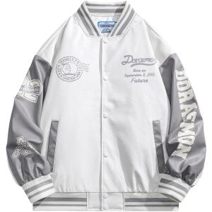 Бейсбольная куртка унисекс Doraemon, Белый
