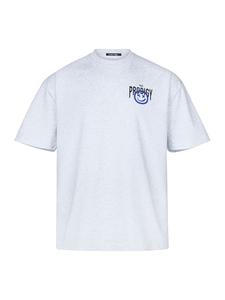 Trueprodigy Футболка оверсайз Hajin F серого меланжевого цвета