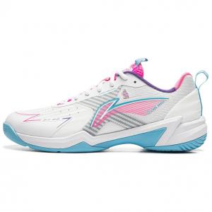 Бадминтонные туфли унисекс с низким верхом стандартные белый/волнисто-синий Lining