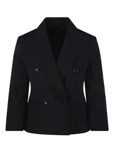 Двубортный блейзер Max Mara, черный