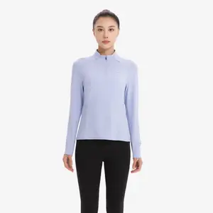 Женская беговая футболка с короткими рукавами и молнией, быстросохнущая, серия 500 Kiprun