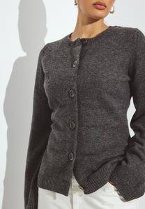 Кардиган NA-KD Cardigan, Dark Grey Melange/Grey